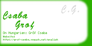 csaba grof business card